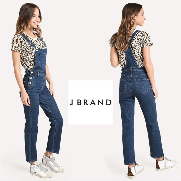 J Brand Jules Overalls Size L (Size 6) Medium Wash